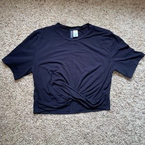 H&M Cross Front Crop Top Black